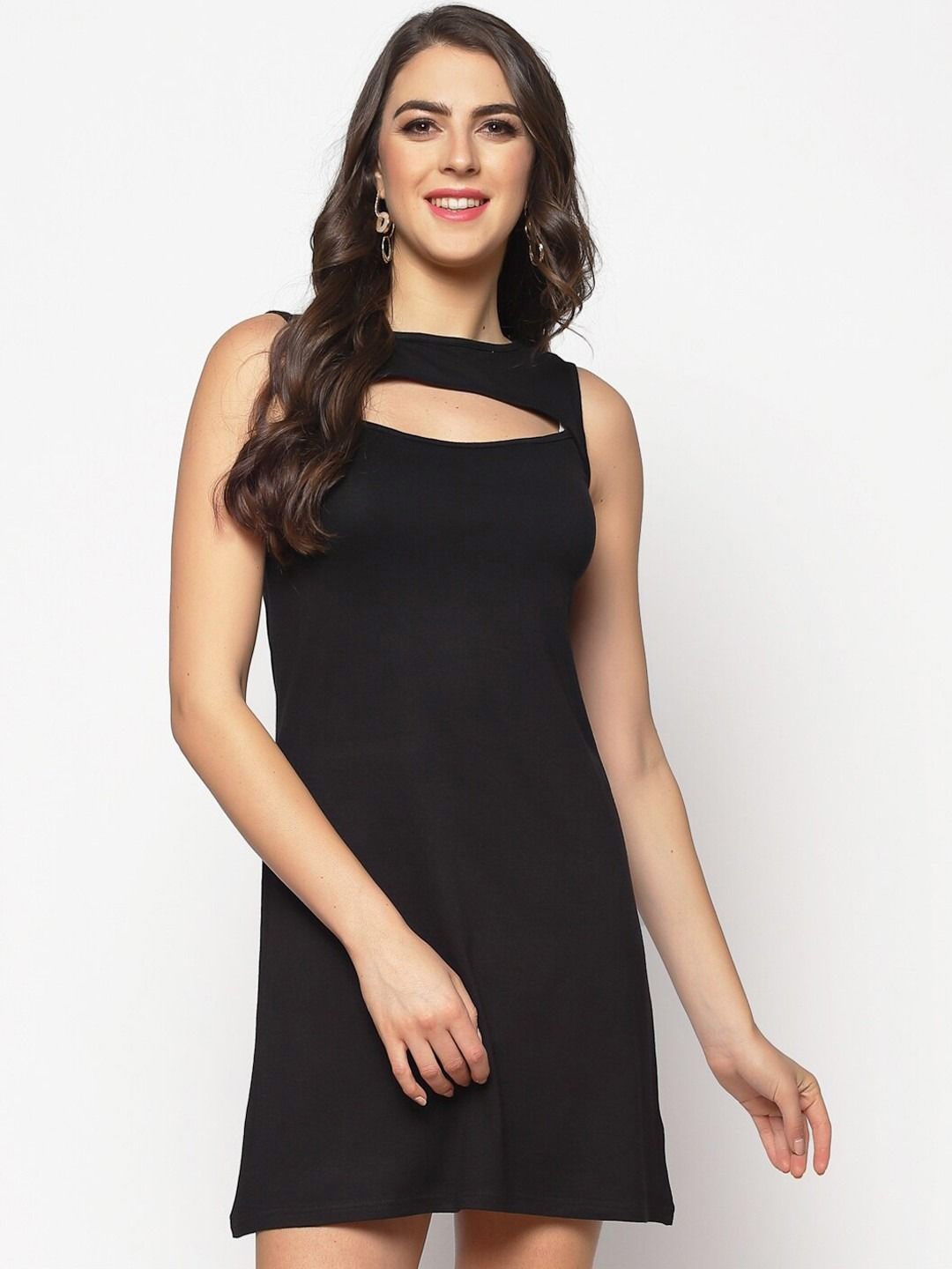 

Sera Women Sleeveless A-Line Mini Dress, Black