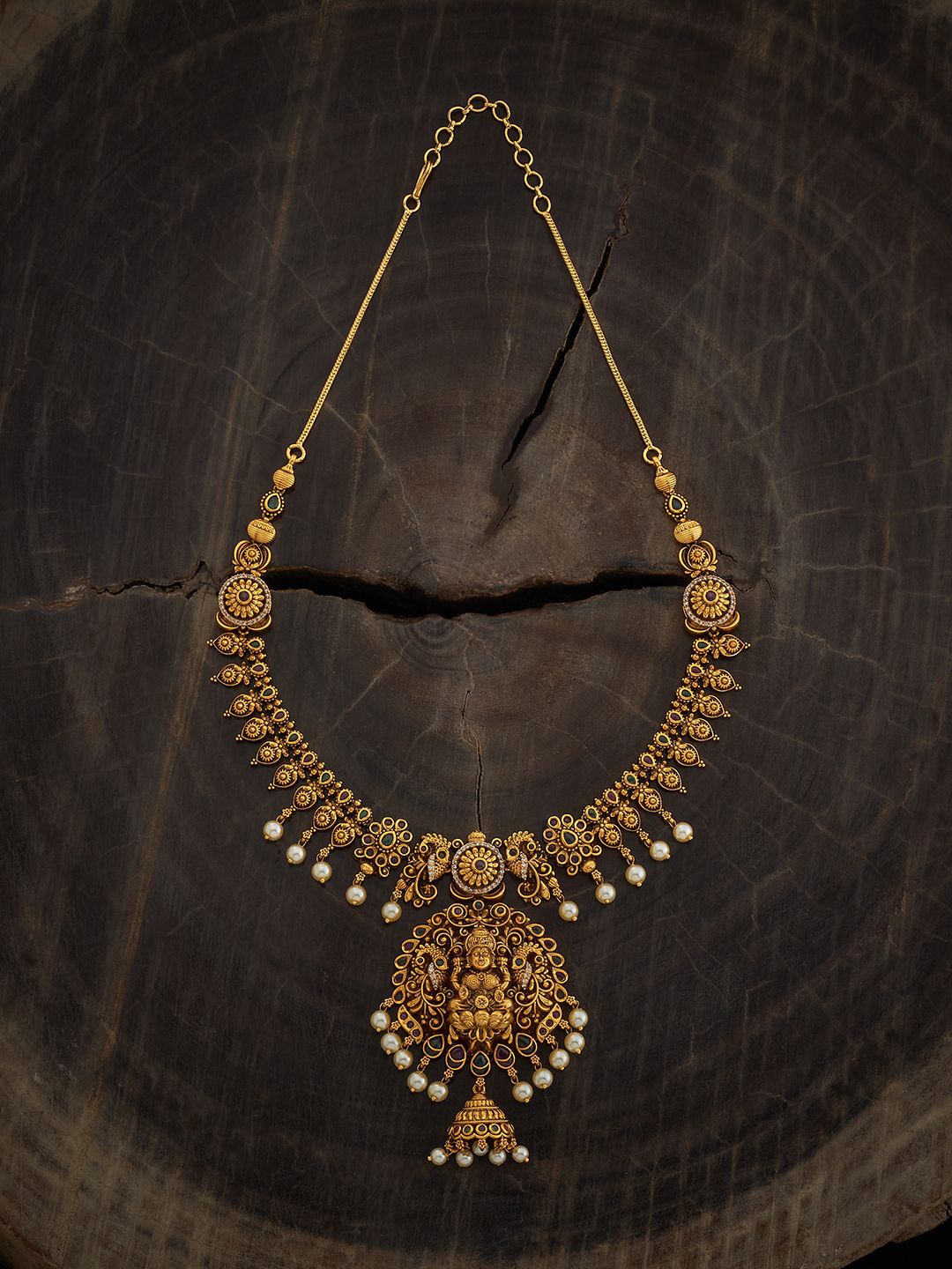 

Kushal's Fashion Jewellery Copper Gold-Plated Antique Necklace