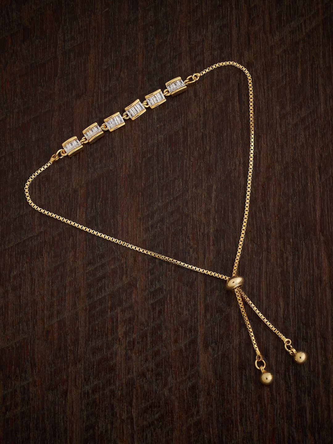 

Kushal's Fashion Jewellery Cubic Zirconia Gold Plated Armlet Bracelet