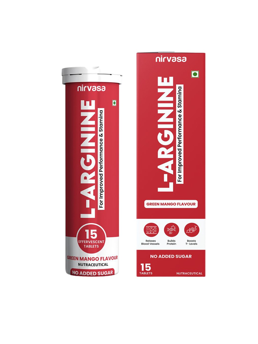 

Nirvasa L-Arginine Effervescent Tablets - 15 Tablets, Na