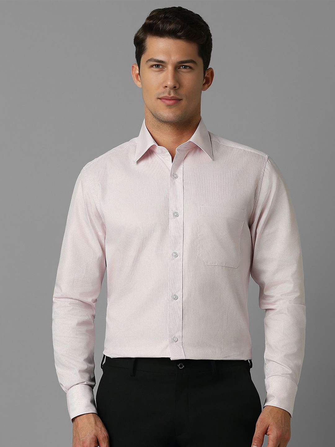 

Louis Philippe Men Classic Opaque Formal Shirt, Pink