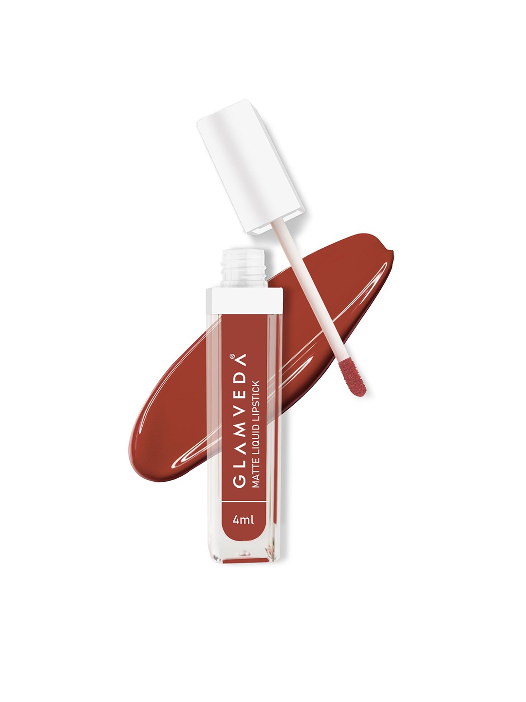 

GLAMVEDA 12Hr Transfer Proof & Lightweight Matte Liquid Lipstick 4ml - Spicy Peach 023, Brown