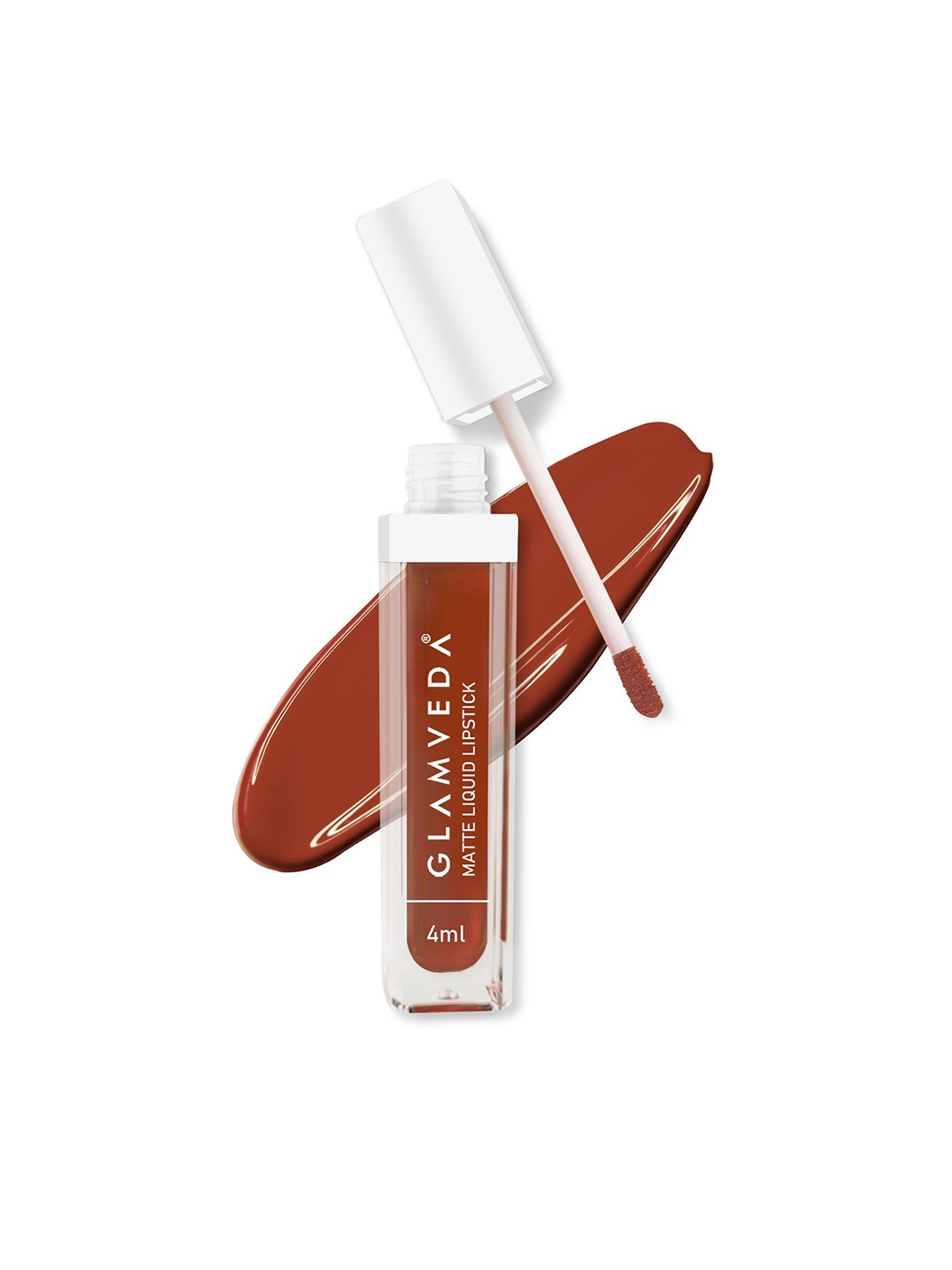 

GLAMVEDA 12Hr Stay Transfer Proof Matte Liquid Lipstick 4ml - Rusty Lips 010, Brown