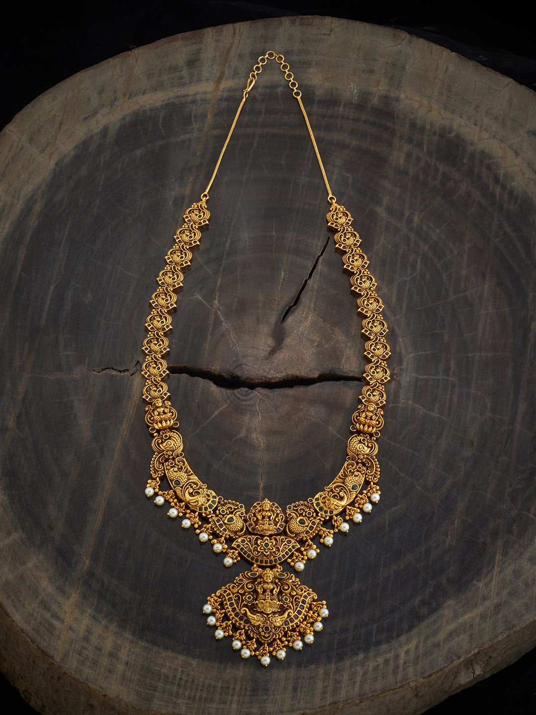 

Kushal's Fashion Jewellery Copper Gold-Plated Antique Artificial Beads Necklace