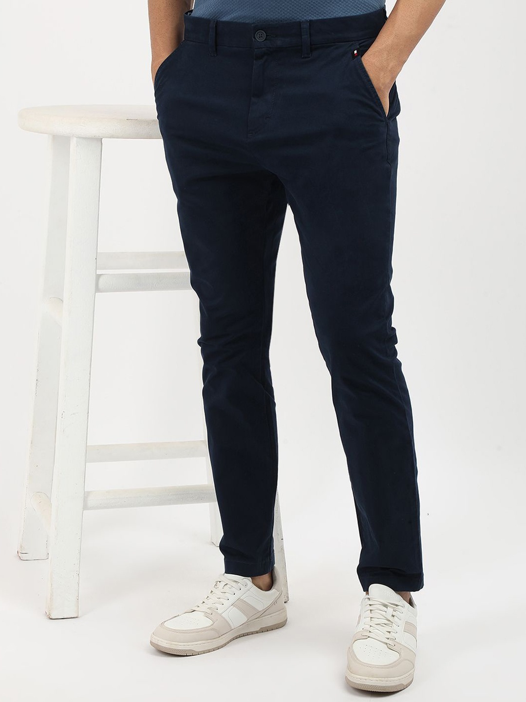 

Tommy Hilfiger Men Slim Fit Chinos Trousers, Blue