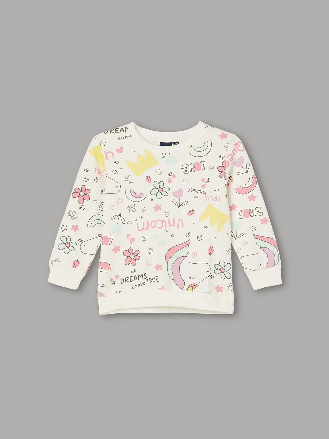 

Juniors by Lifestyle Girls Printed Sweatshirt, Off white