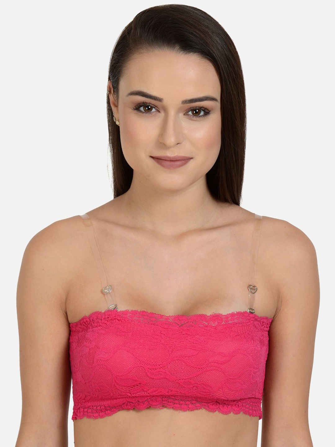 

mod & shy Floral Medium Coverage Bra, Pink