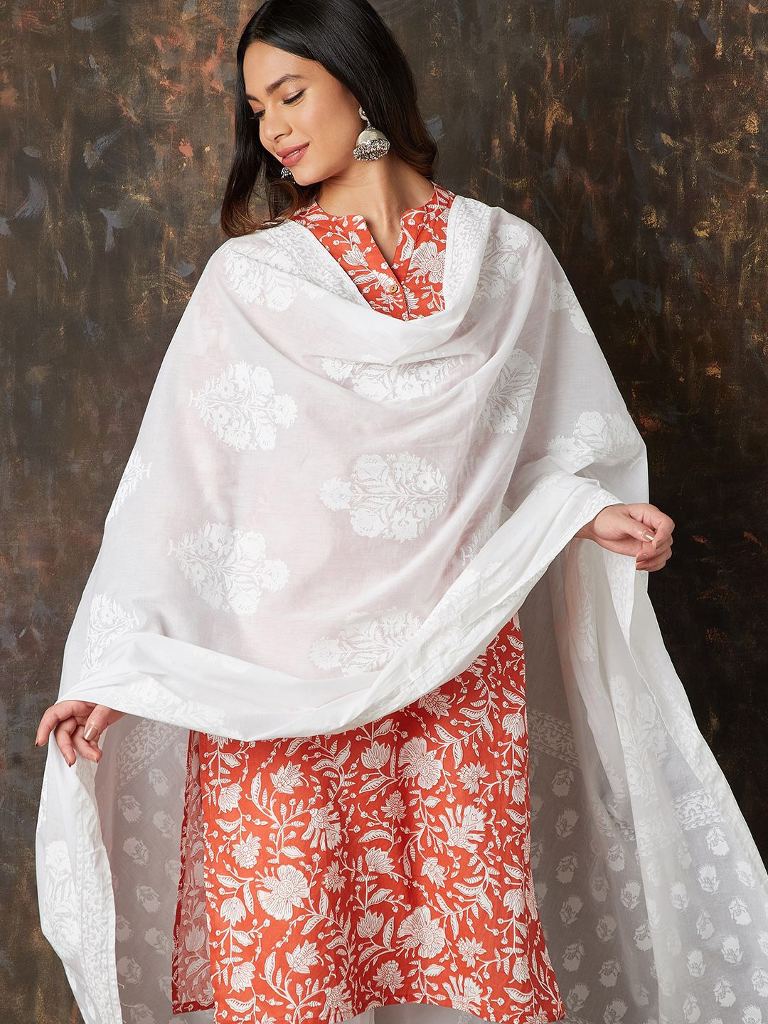 

Melange by Lifestyle Printed Dupatta, Off white