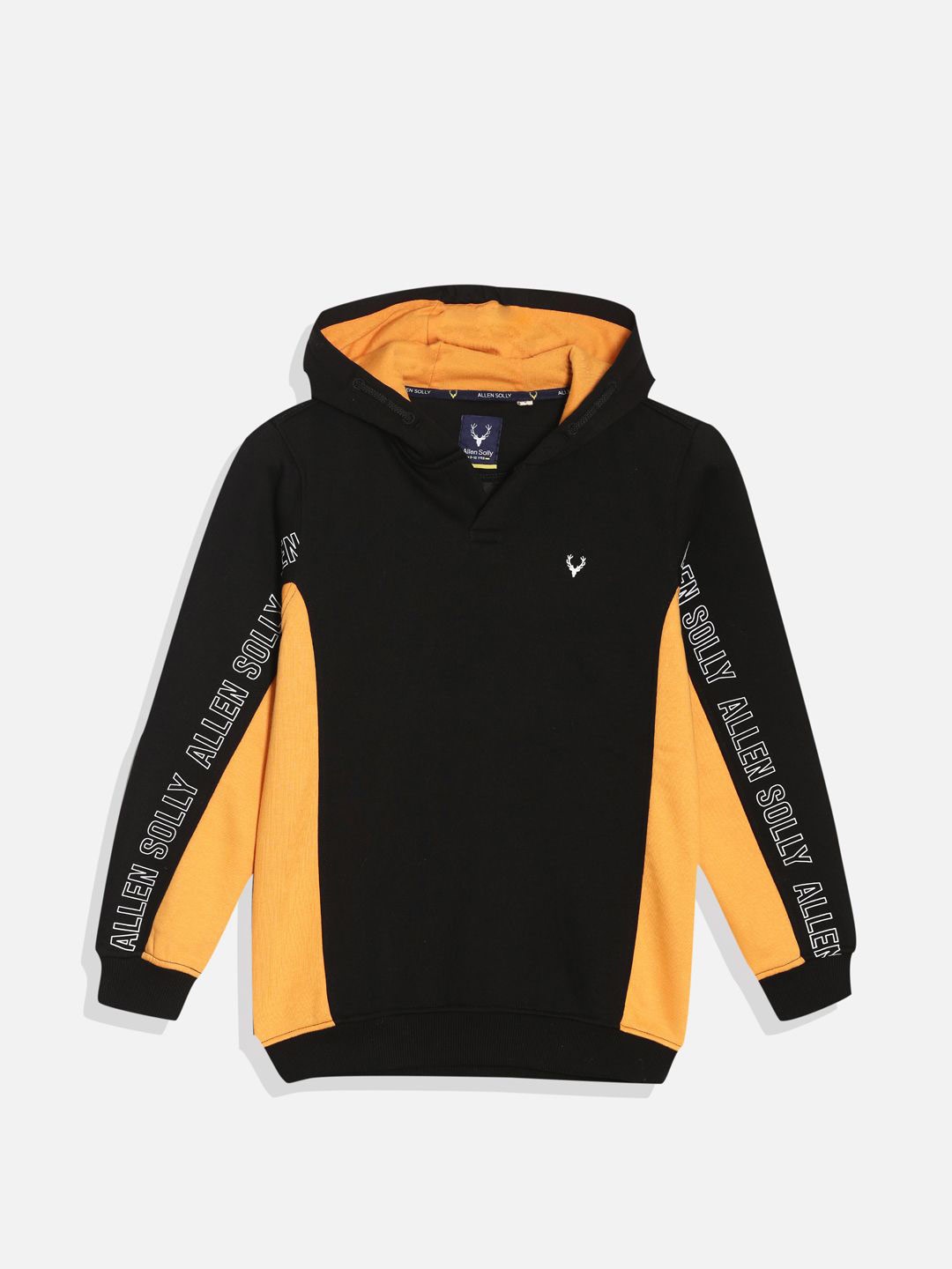 

Allen Solly Junior Boys Printed Hooded Sweatshirt, Black