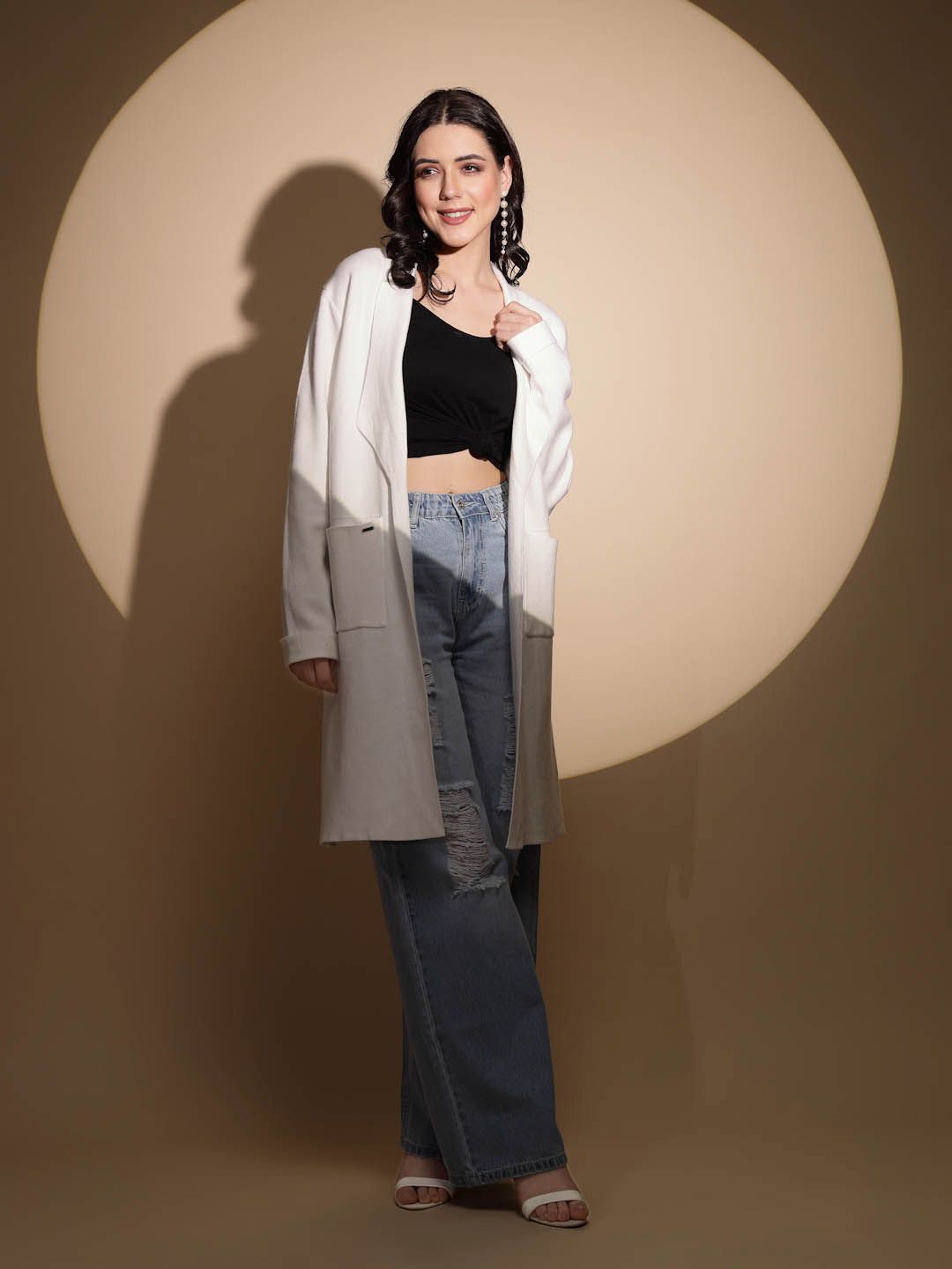 

Global Republic Women Longline Shrug, White