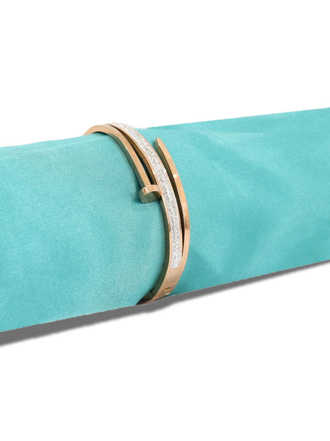 

KRENOZ Women Gold-Plated Bangle-Style Bracelet