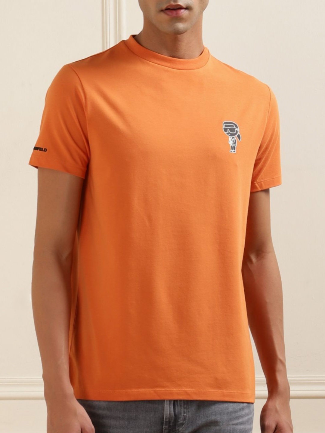 

Karl Lagerfeld Men Applique T-shirt, Orange