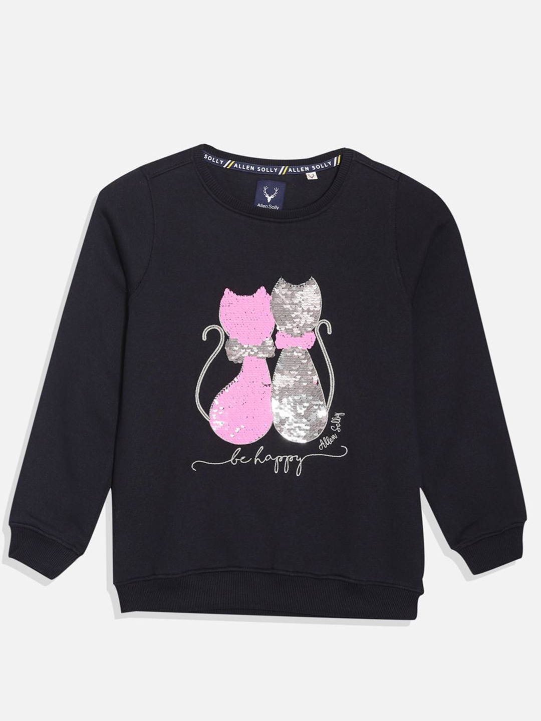 

Allen Solly Junior Girls Printed Sweatshirt, Black