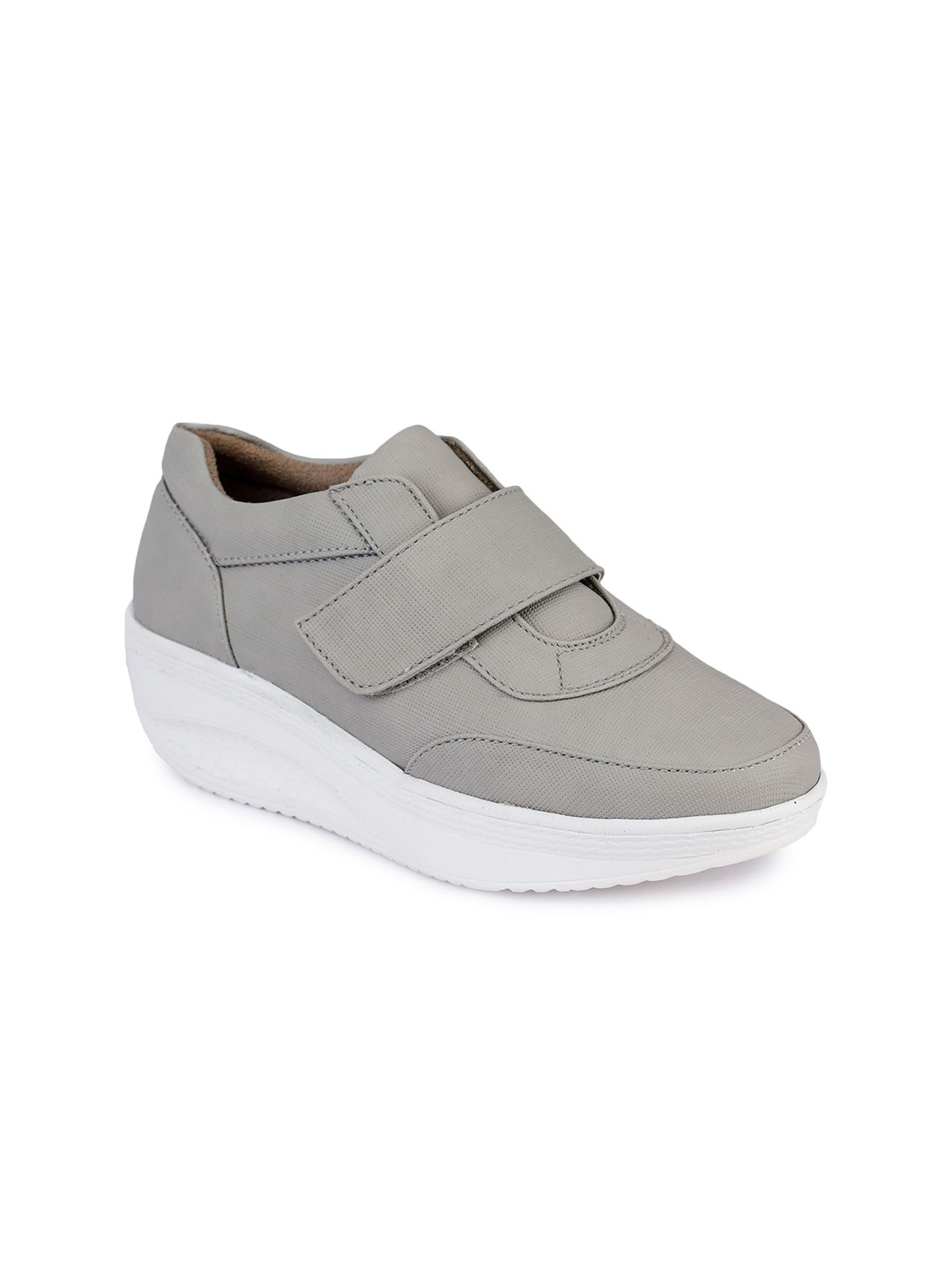 

VALIOSAA Women Synthetic Velcro Casual Sneakers, Grey