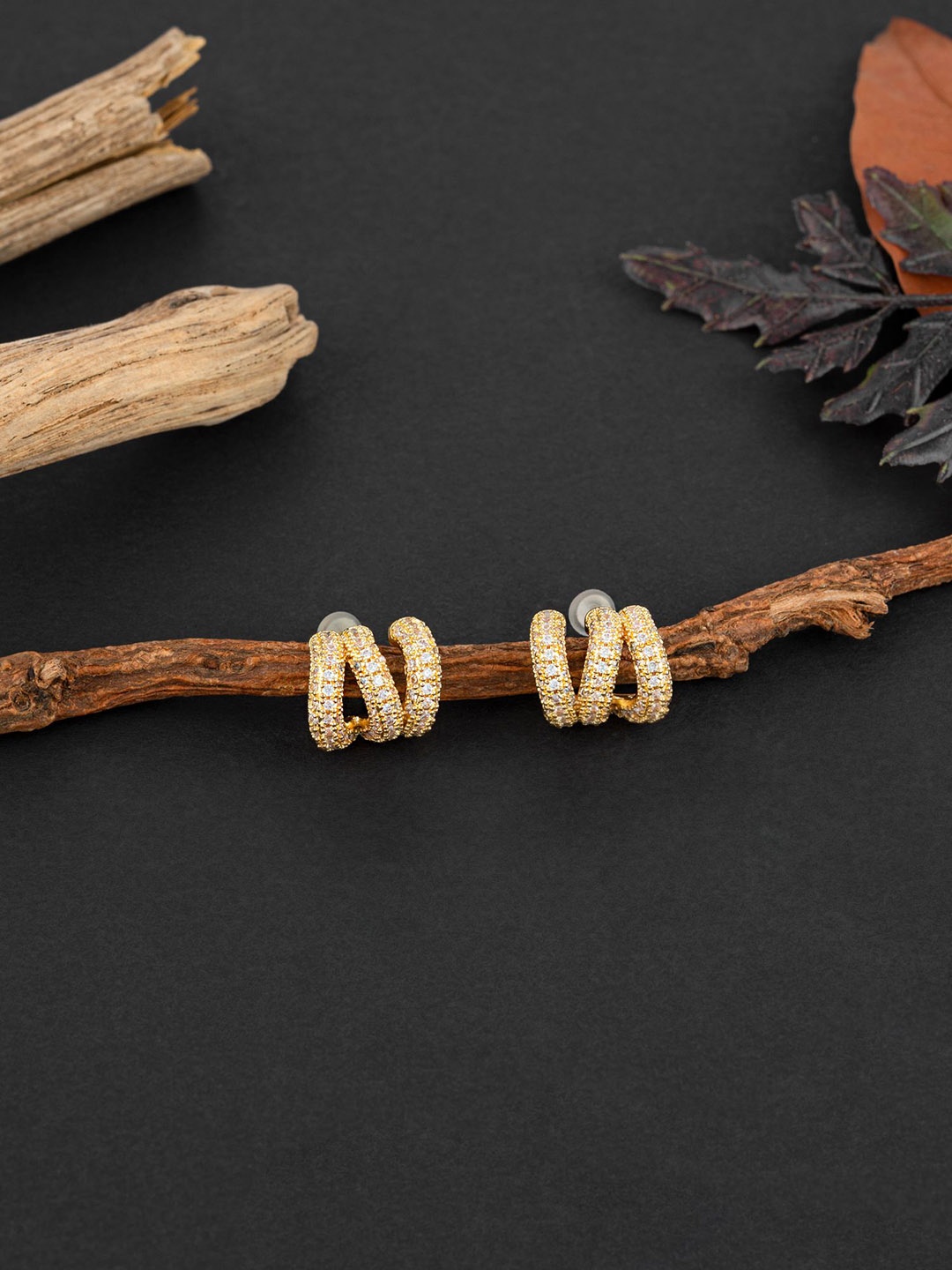 

E2O Contemporary Hoop Earrings, Gold