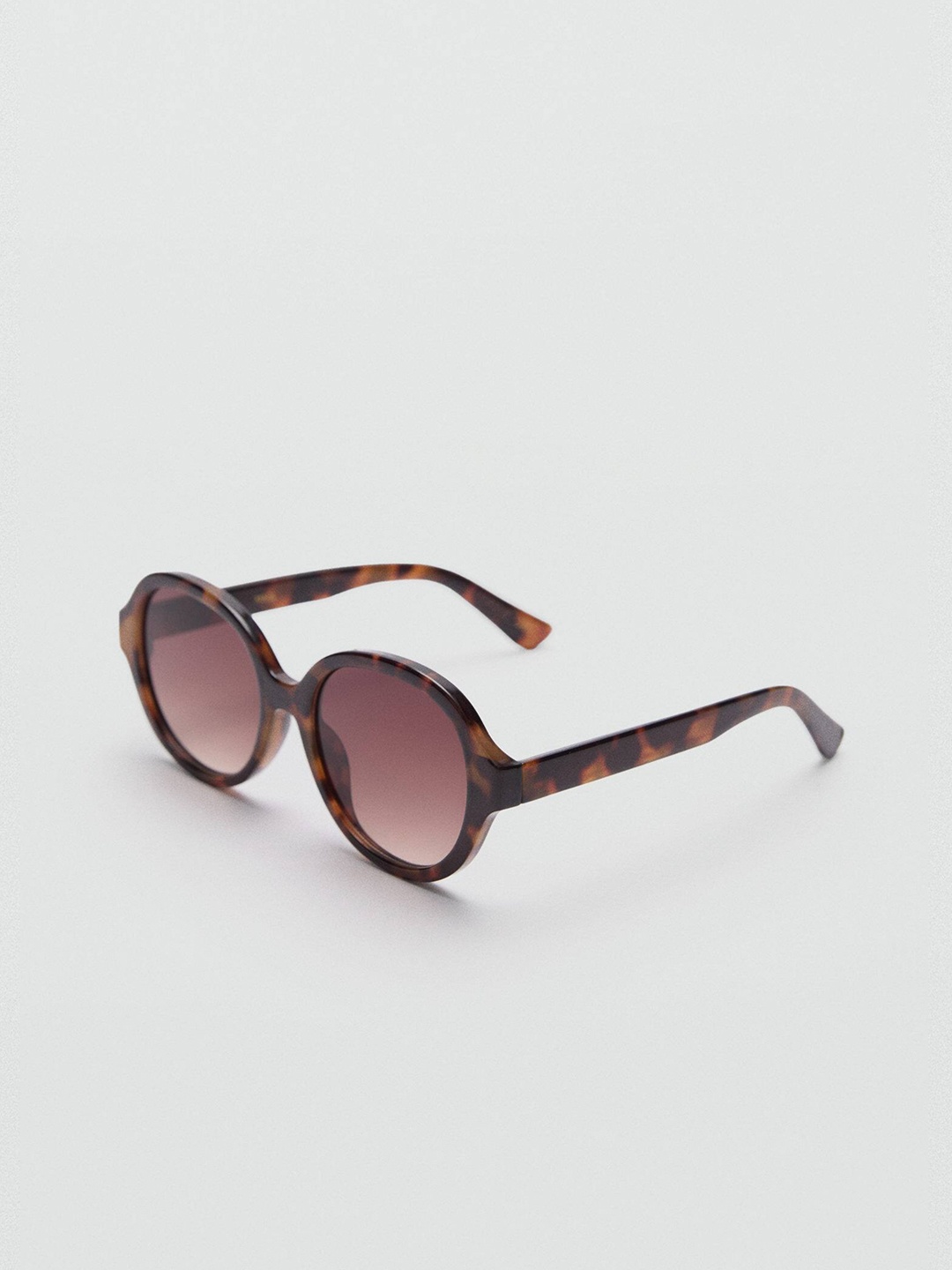 

MANGO Women Round Sunglasses with UV Protected Lens 77992538, Brown