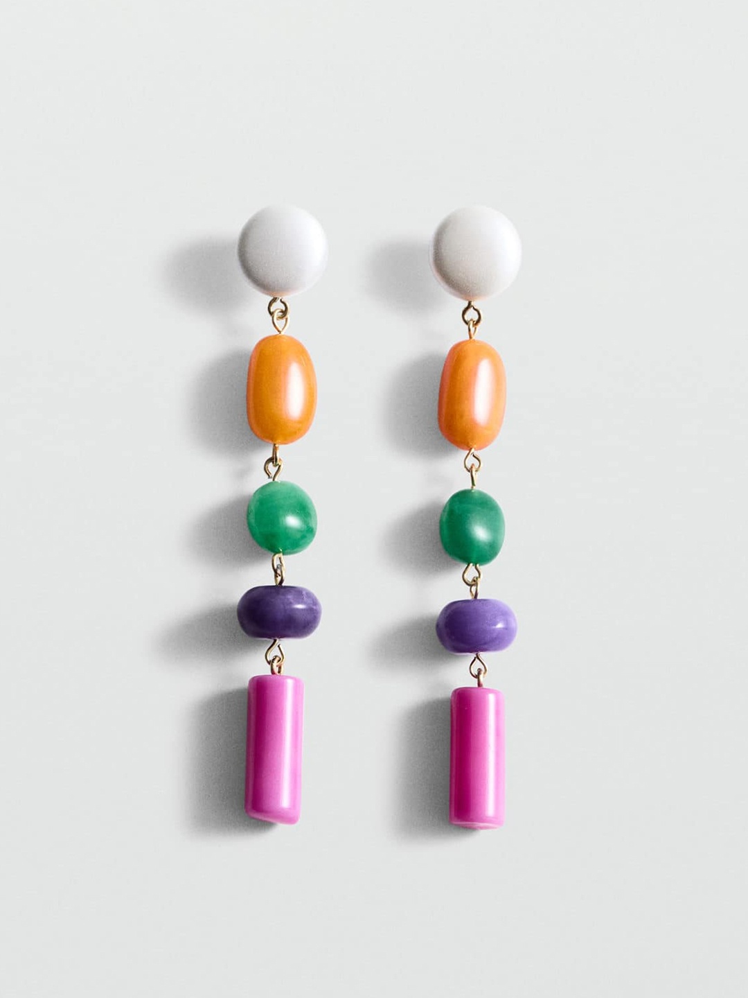 

MANGO Contemporary Drop Earrings, White