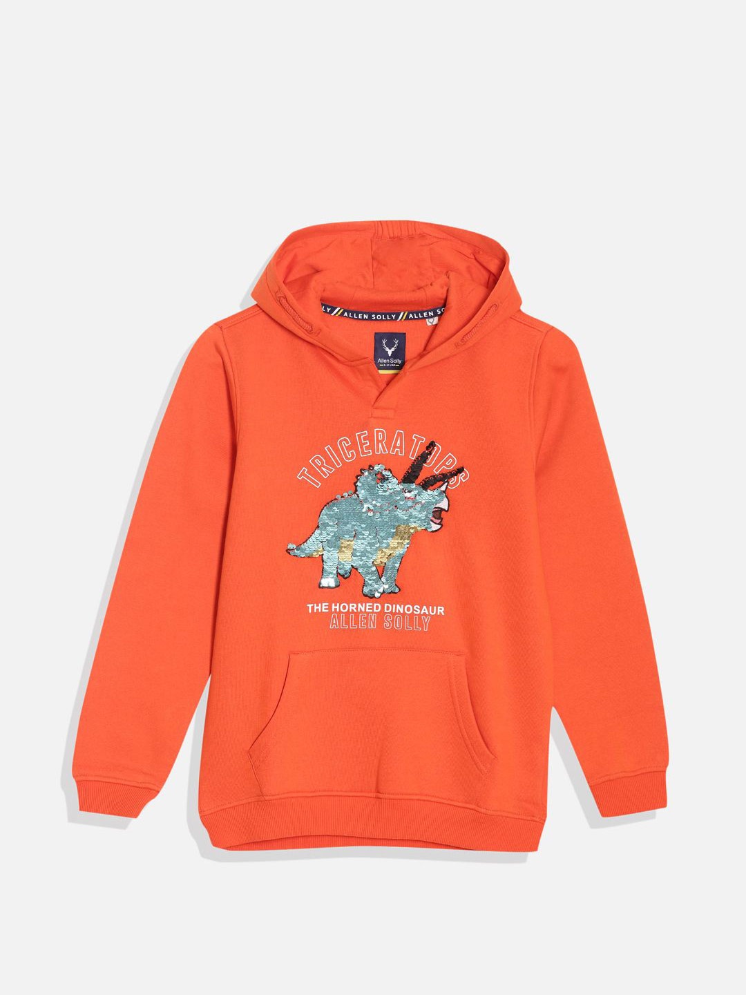 

Allen Solly Junior Boys Printed Hooded Sweatshirt, Orange