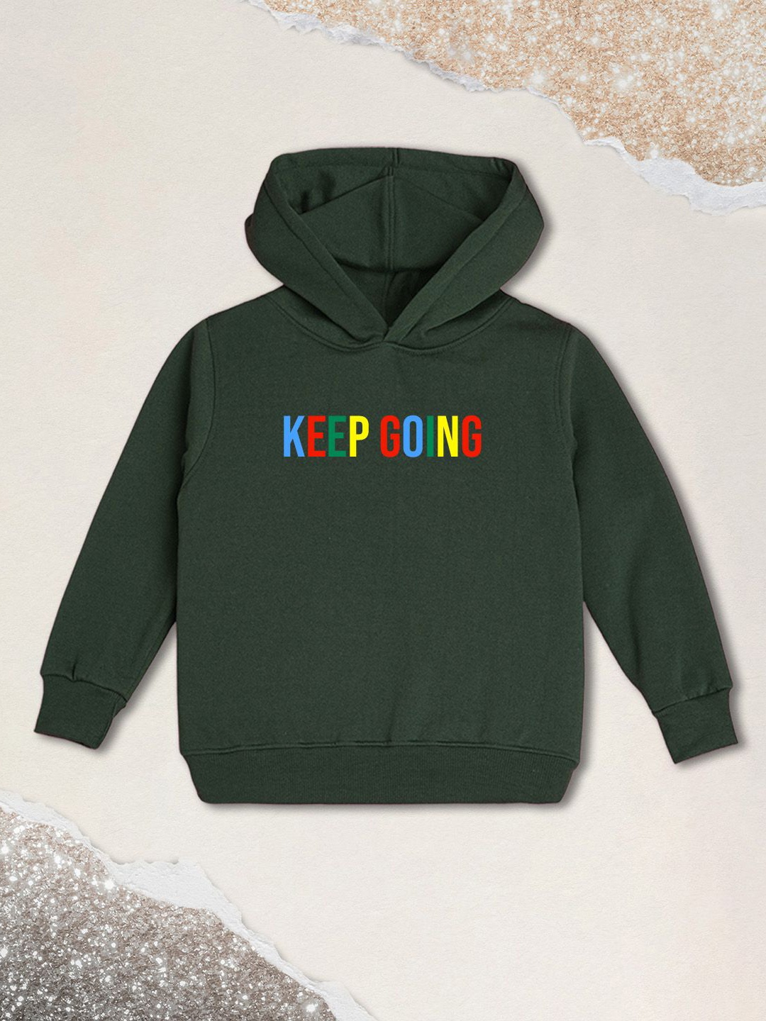 

NUSYL Boys Printed Hooded Sweatshirt, Green
