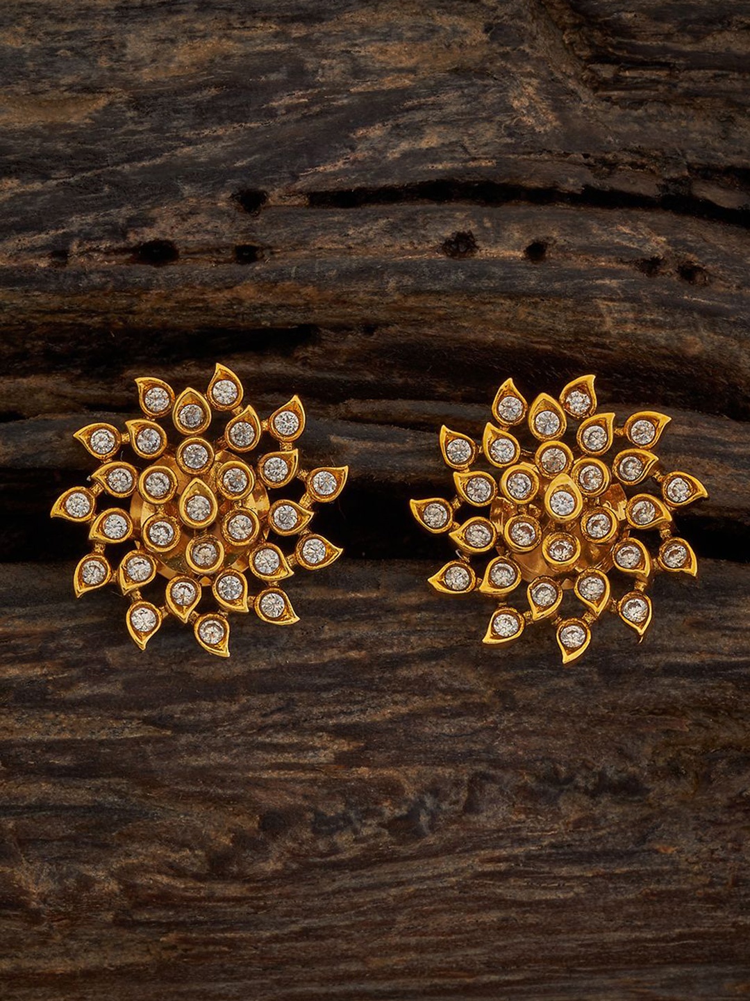 

Kushal's Fashion Jewellery Gold-Plated Classic Antique Artificial Stones Studs