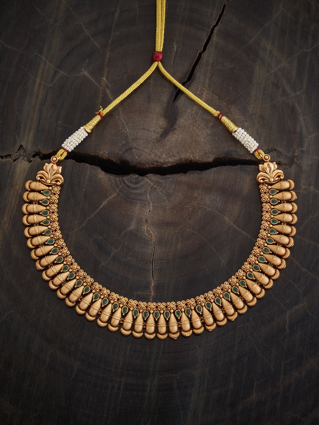 

Kushal's Fashion Jewellery Copper Gold-Plated Antique Necklace