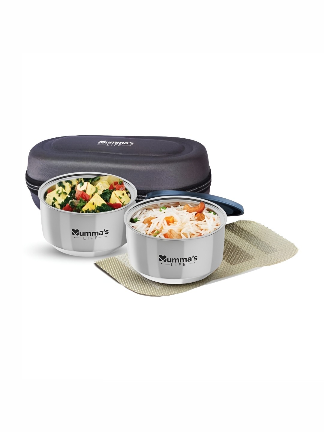 

Mumma's Life Silver-Toned 2019 Stainless Steel Easy to Clean Lunch Box