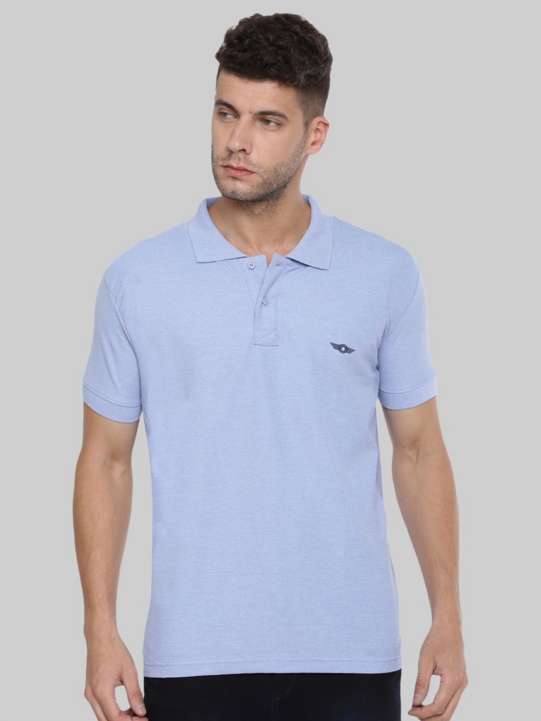 

Force NXT Men Solid Polo Collar Cotton T-Shirt, Blue