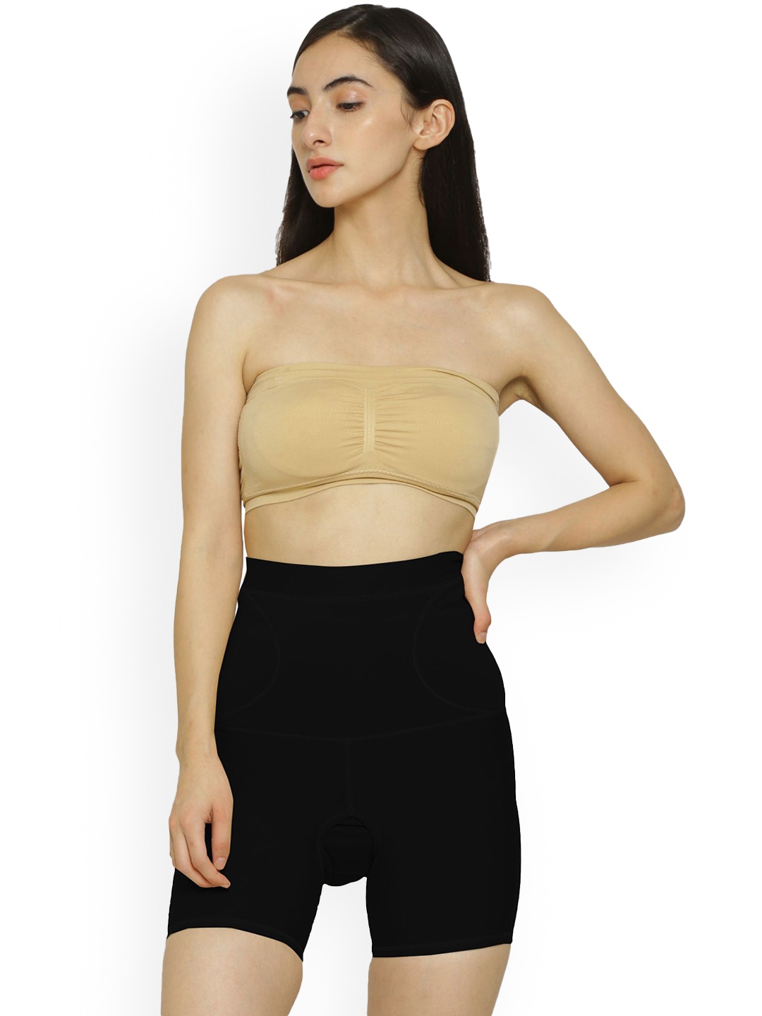 

SELETA Tummy & Thigh Shapewear STBLKTT013, Black