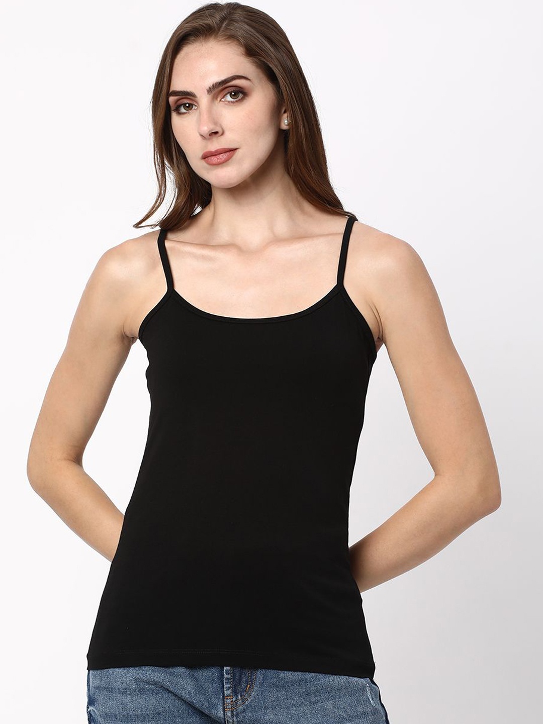 

R&B Cotton Camisoles, Black