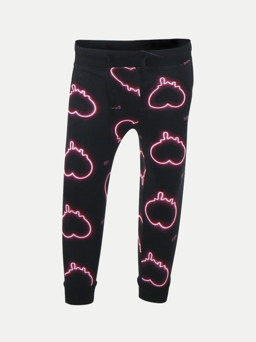 

BAESD Girls Printed Original Joggers Trousers, Black