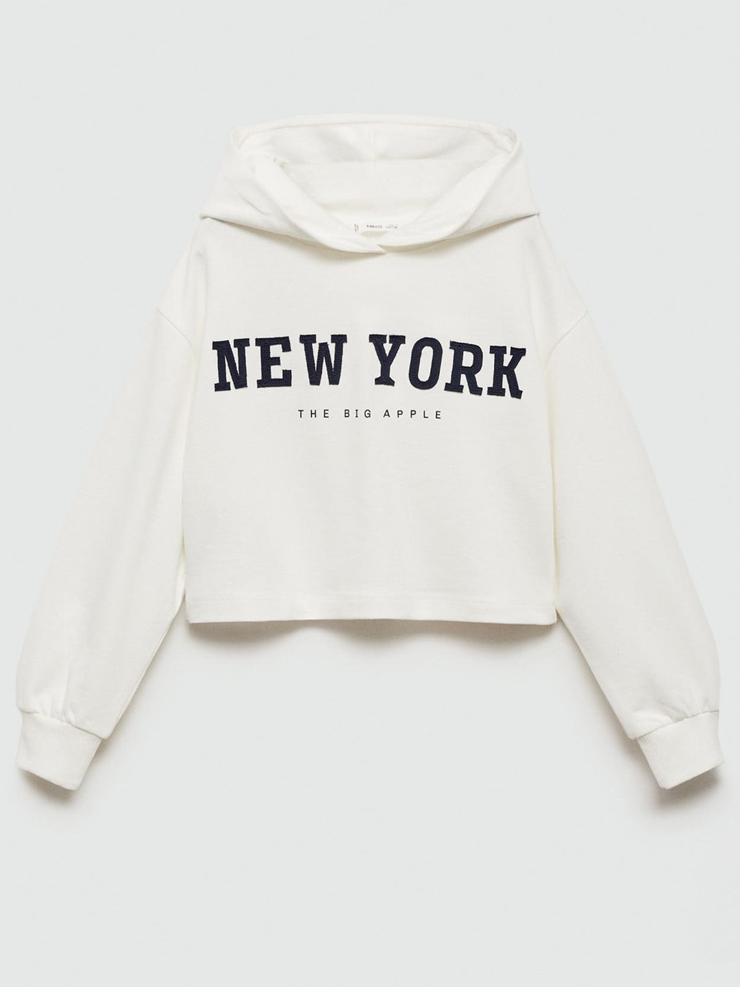 

Mango Kids Girls Cotton Printed Hooded Sweatshirt, White