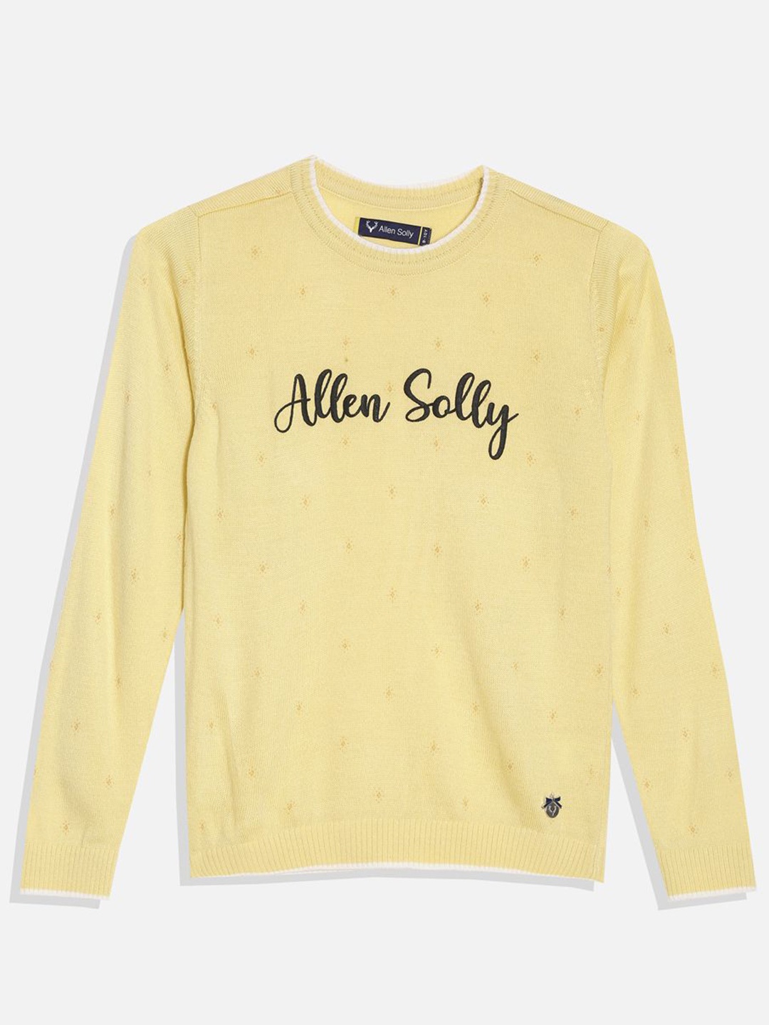 

Allen Solly Junior Girls Embroidered Pullover with Embroidered Detail, Yellow