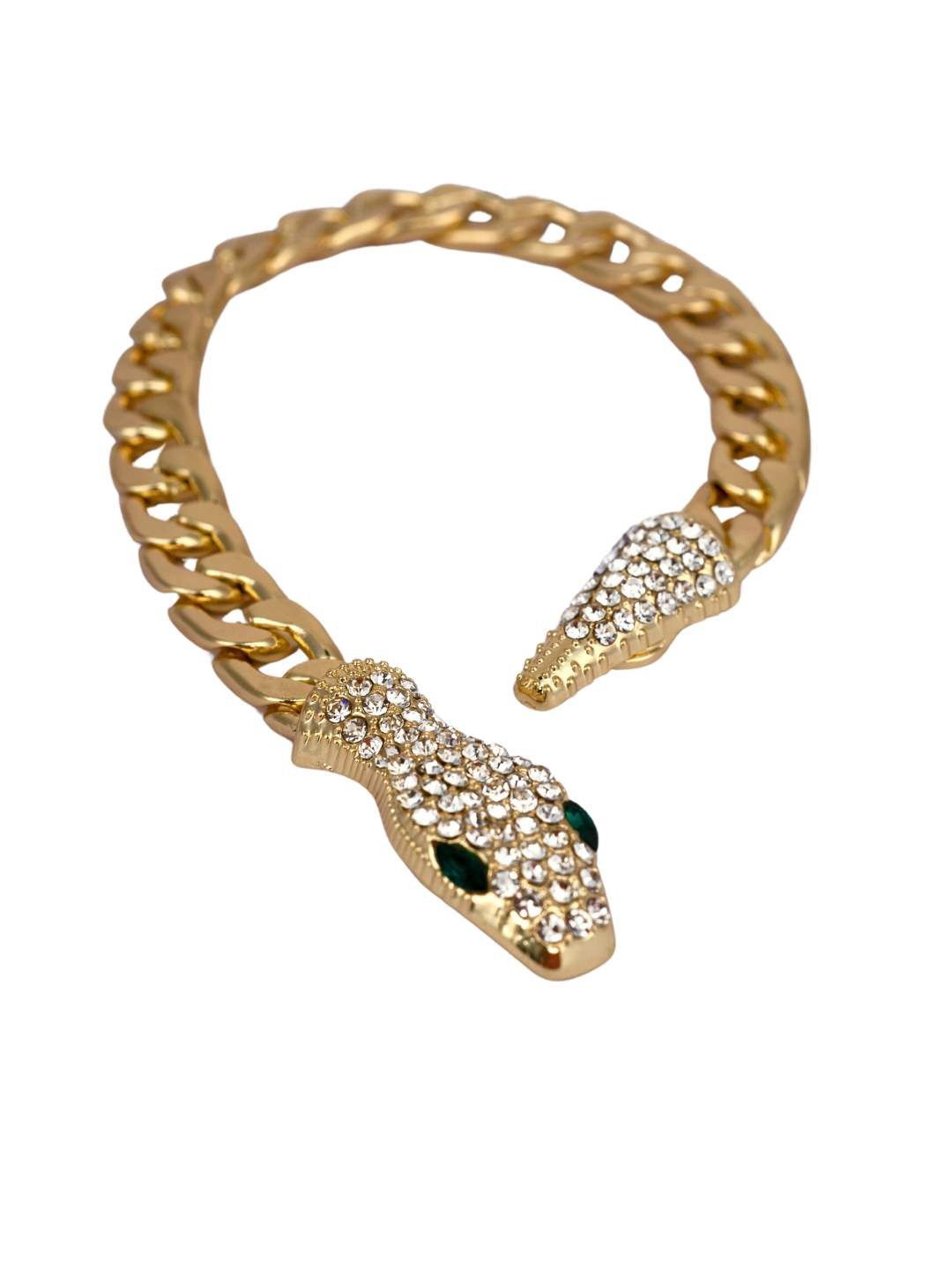

Don't Call Me Princess Women Crystals Gold-Plated Cuff Bracelet