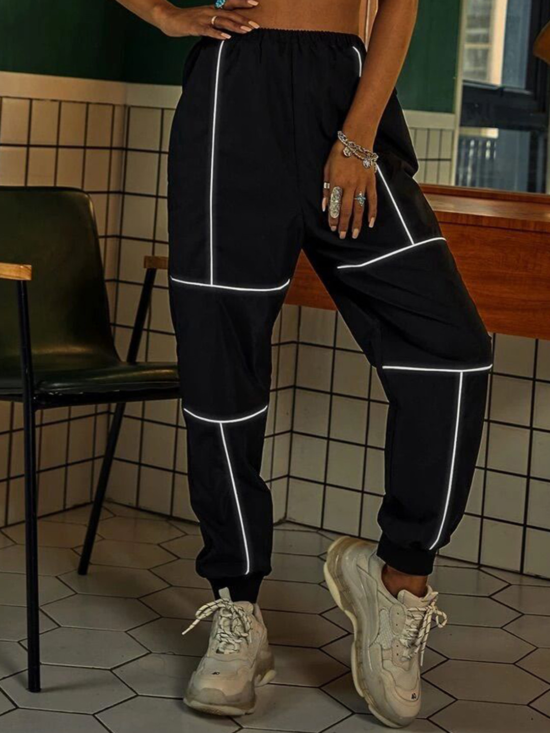 

TABADTOD Women Relaxed Loose Fit Trousers, Black