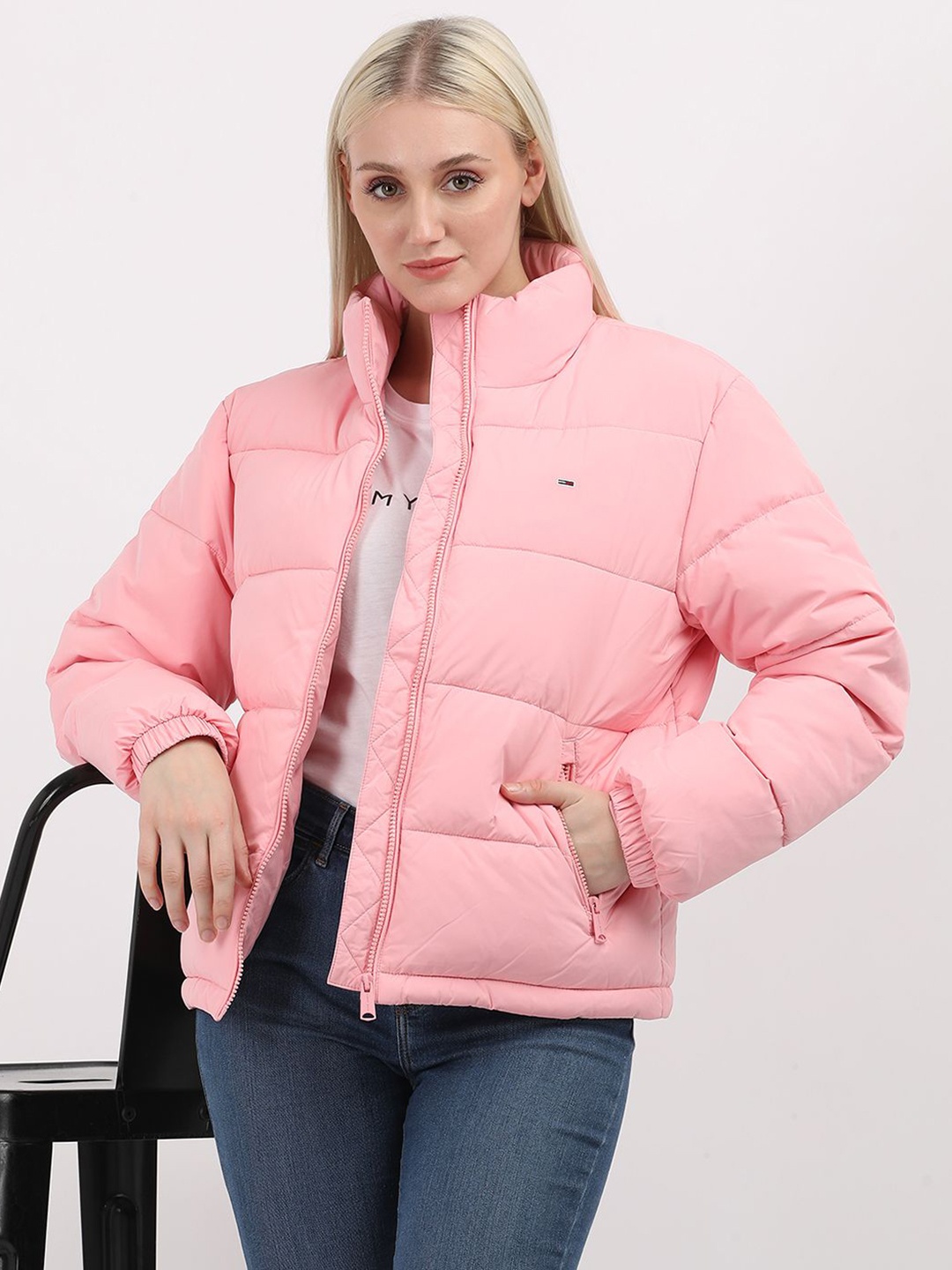 

Tommy Hilfiger Women Crop Puffer Jacket, Pink