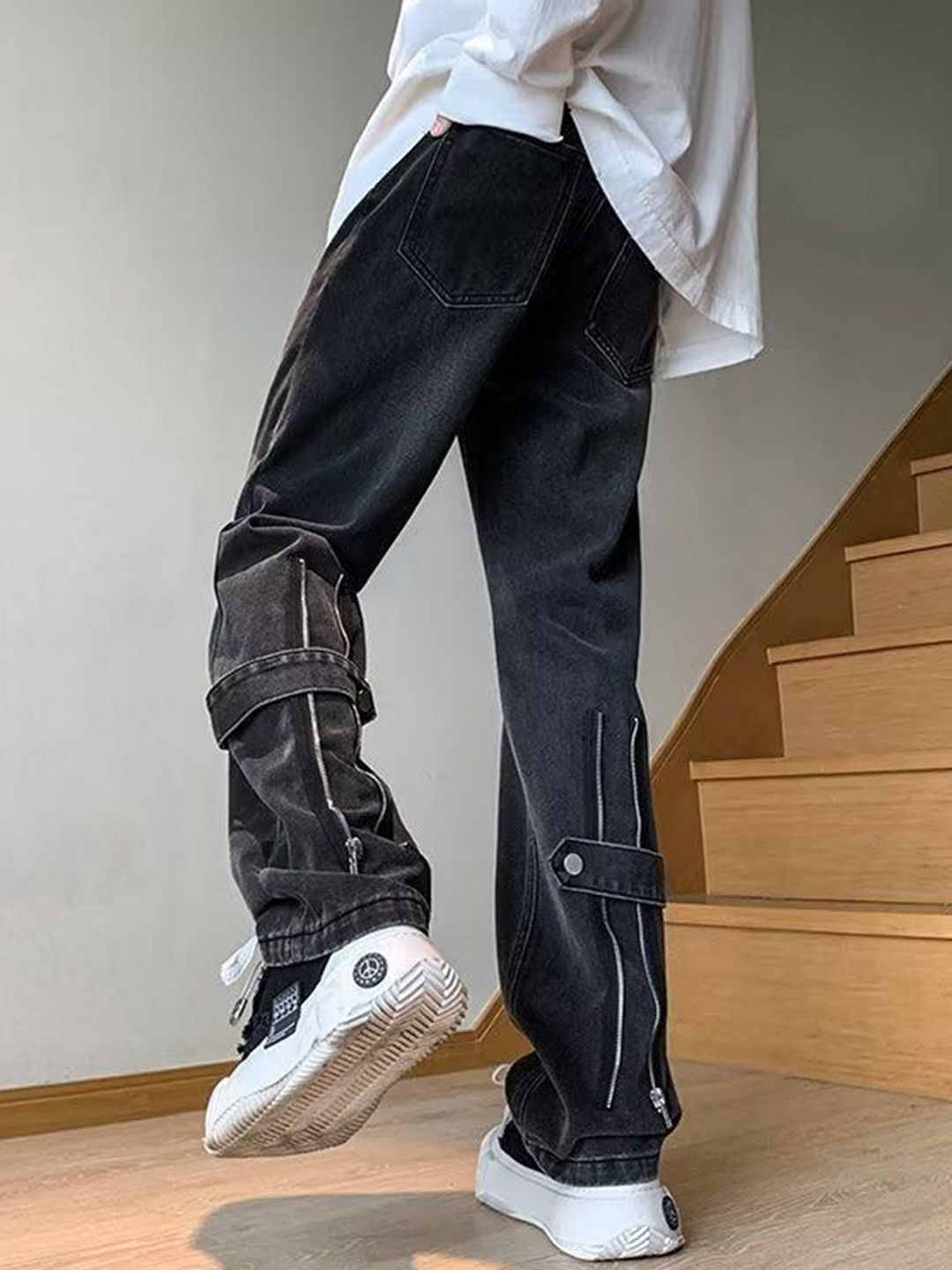 

StyleCast Men Slash Knee Jeans, Black