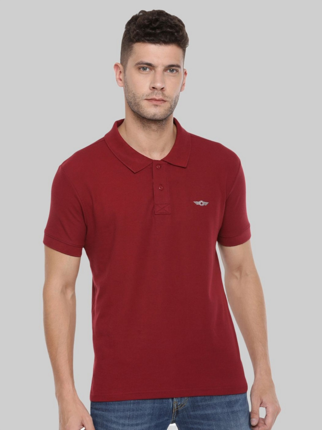 

Force NXT Men Solid Polo Collar Cotton T-Shirt, Maroon