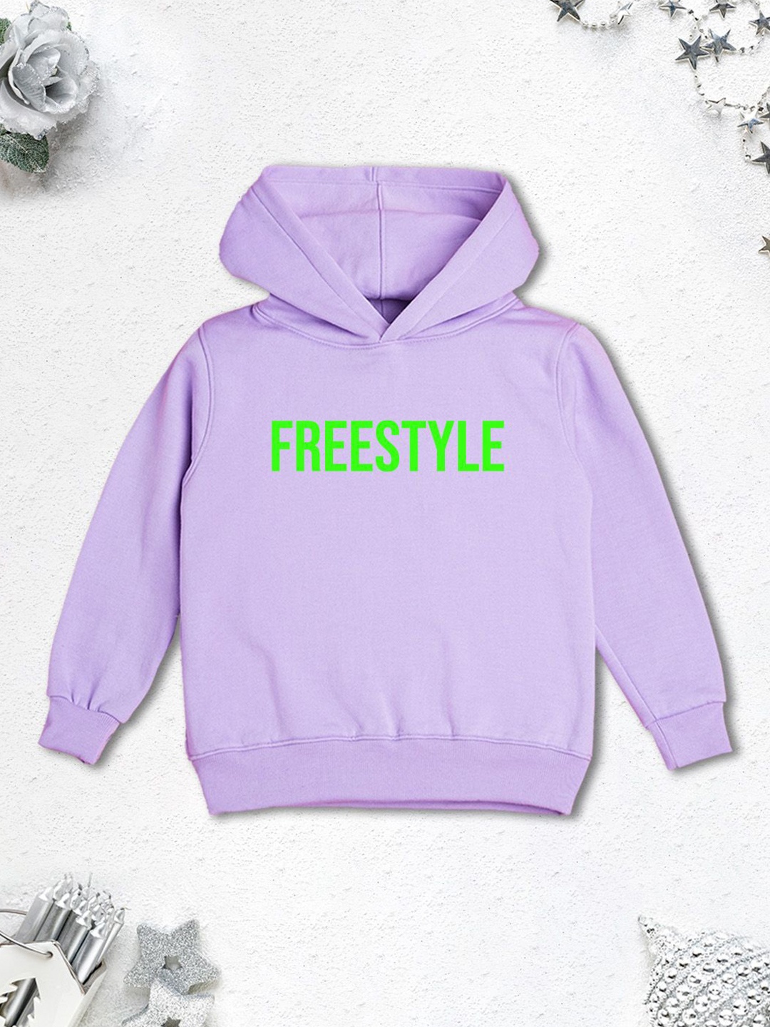 

NUSYL Boys Printed Hooded Sweatshirt, Purple