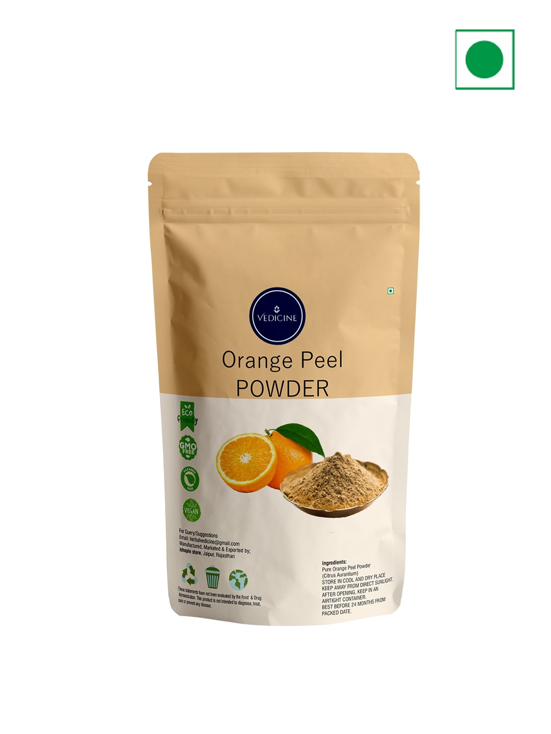 

VEDICINE Orange Peel Power For Face Pack-100gm