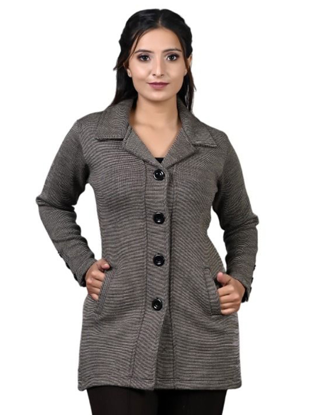 

TWENTY ME Women Cable Knit Cardigan, Camel brown
