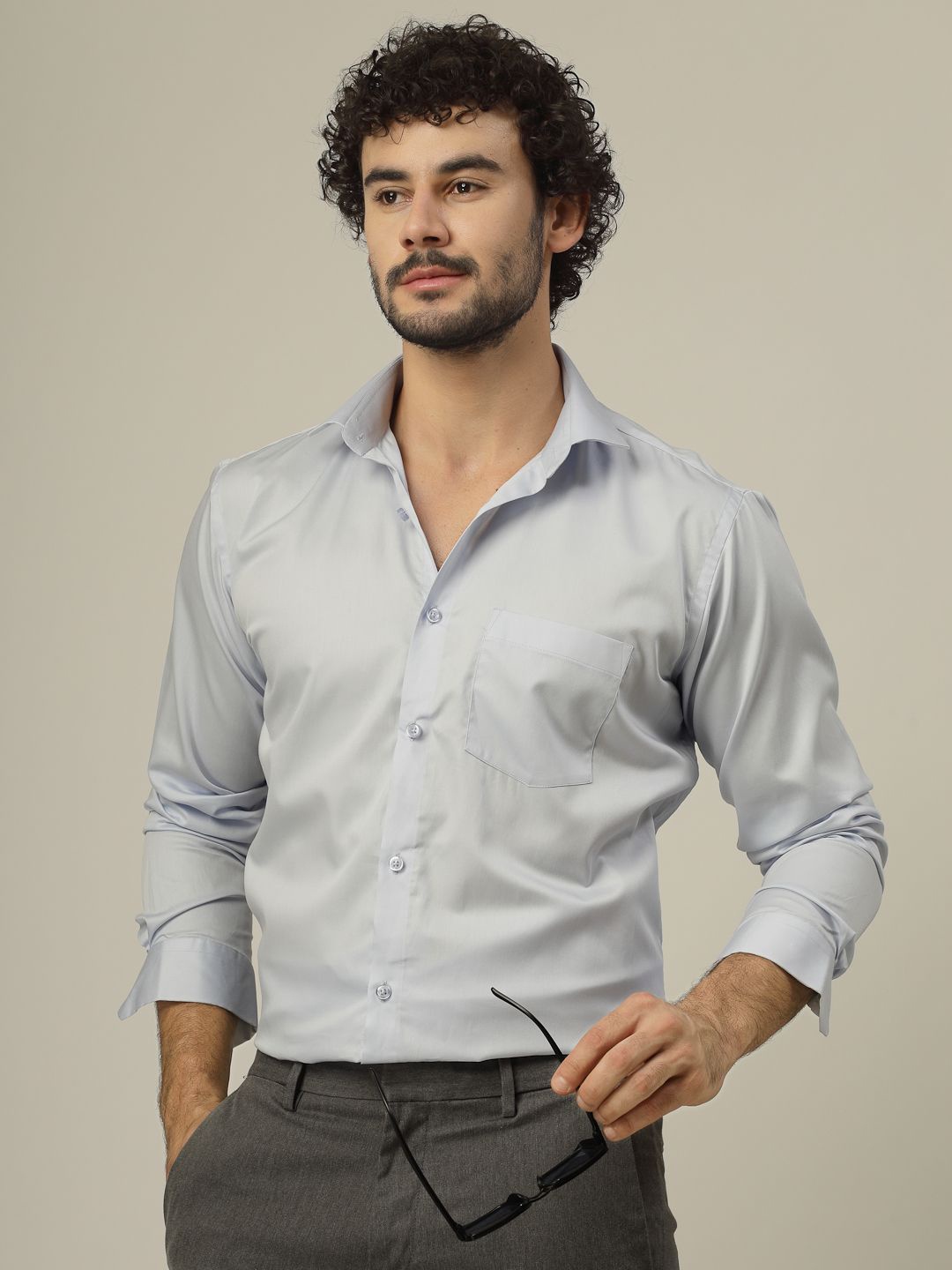 

JADEBERRY Men Classic Slim Fit Opaque Casual Shirt, Blue