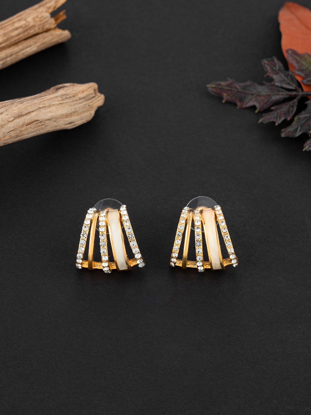 

E2O Contemporary Studs Earrings, Gold