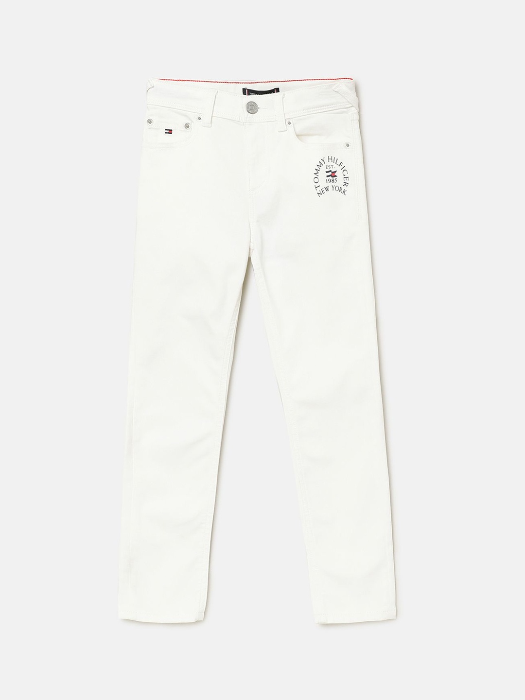 

Tommy Hilfiger Boys Mid-Rise Slim Fit Jeans, White