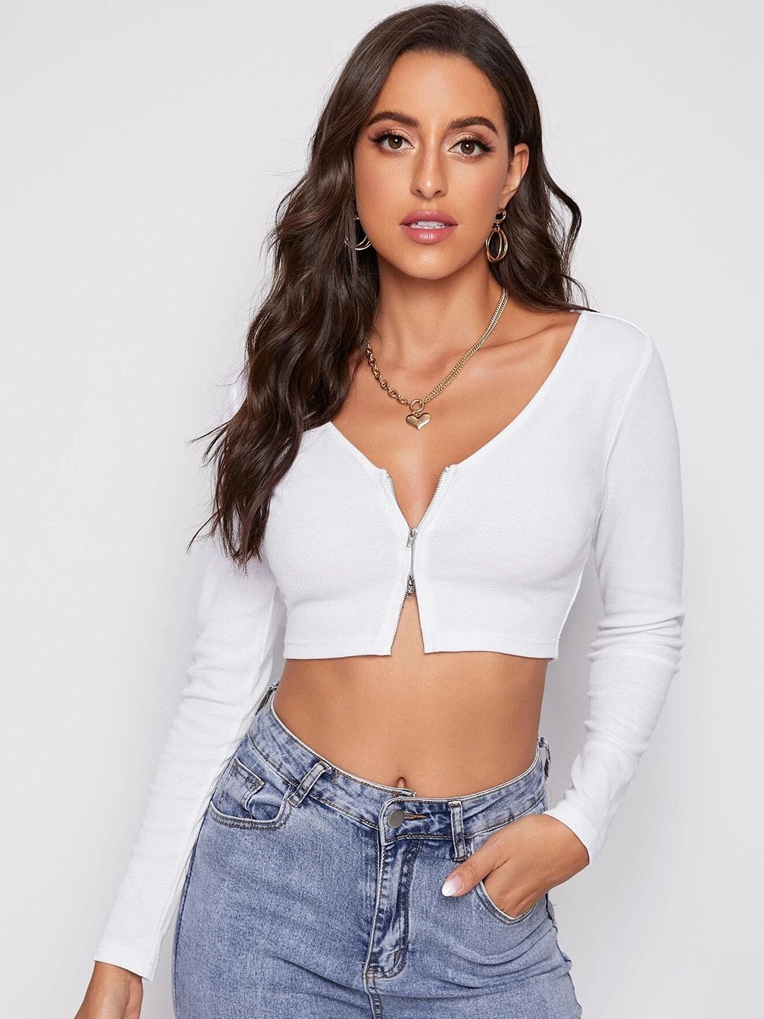 

Stylecast X Slyck Crop Top, White