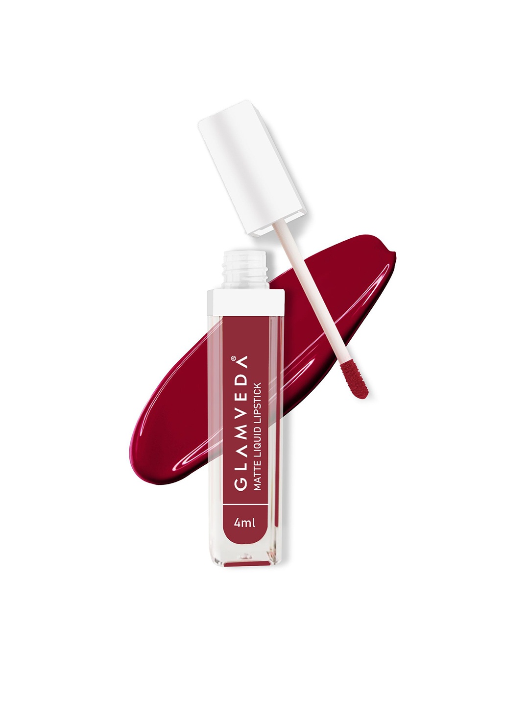

GLAMVEDA 12Hr Stay Transfer Proof Matte Liquid Lipstick 4ml - Cherry Kiss 029, Red
