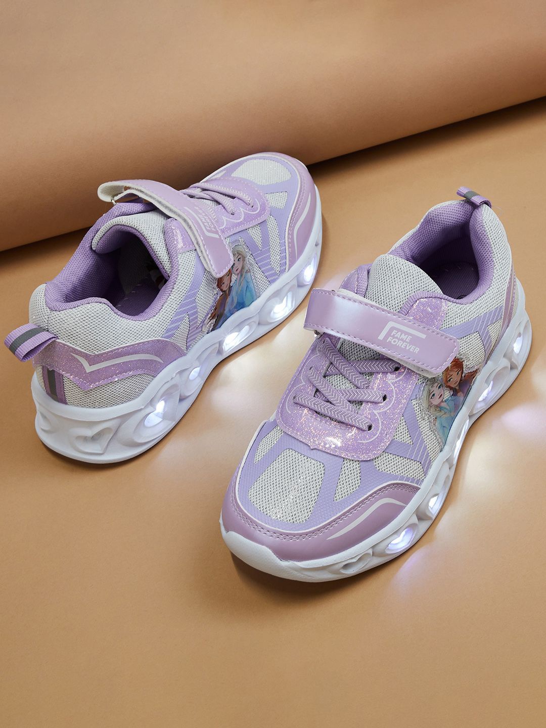 

Fame Forever by Lifestyle Girls Printed Sneakers With LED, Purple