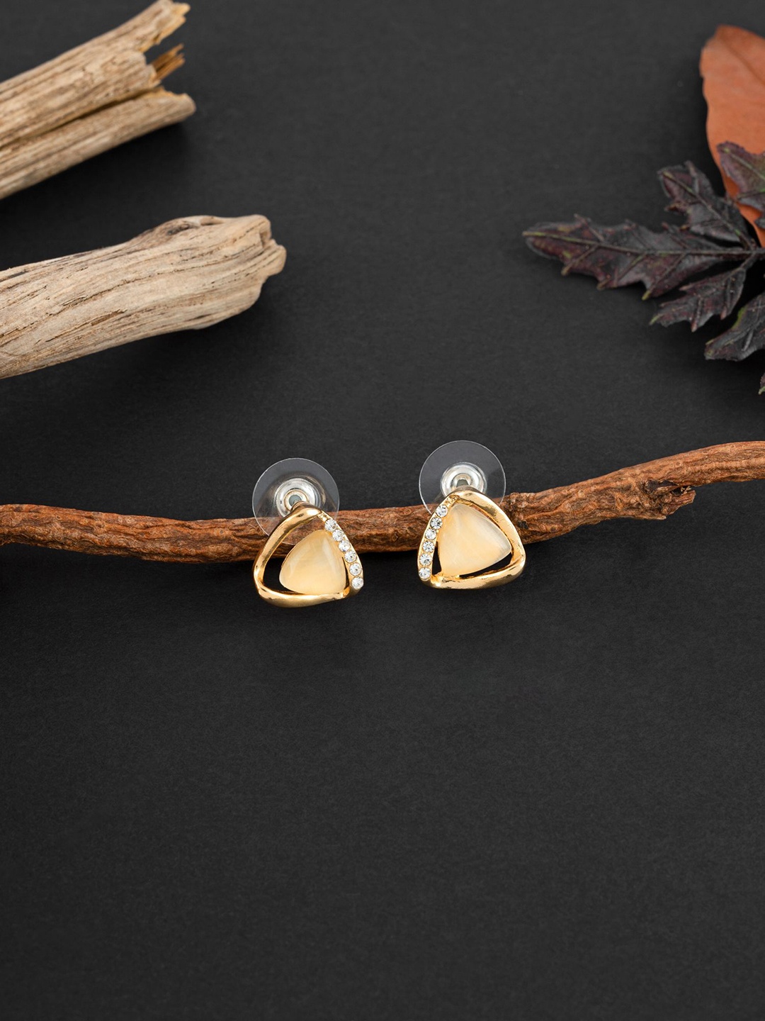 

E2O Contemporary Drop Earrings, Gold