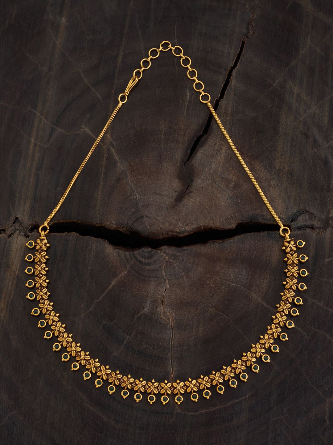 

Kushal's Fashion Jewellery Copper Gold-Plated Antique Necklace