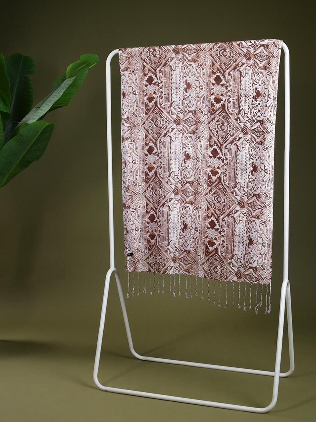 

J Style Women Printed Scarf, Brown