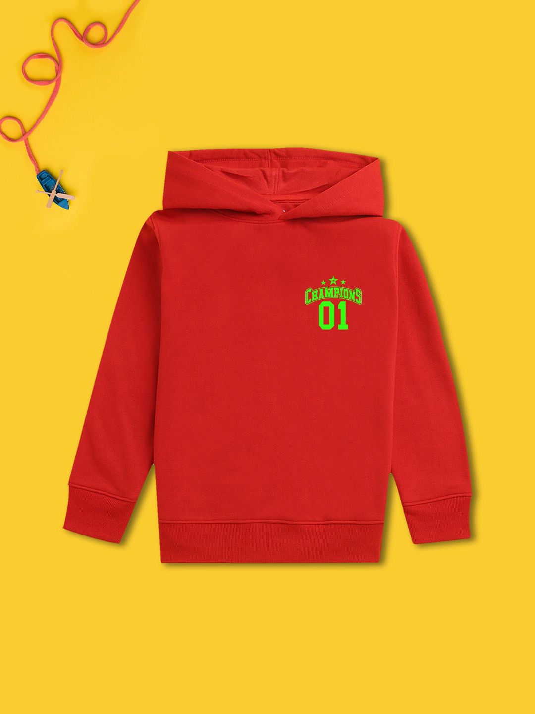 

NUSYL Boys Hooded Sweatshirt, Red